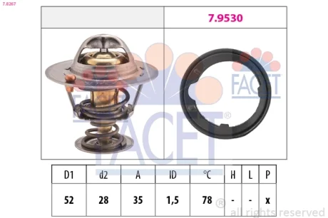 Термостат FACET 7.8267