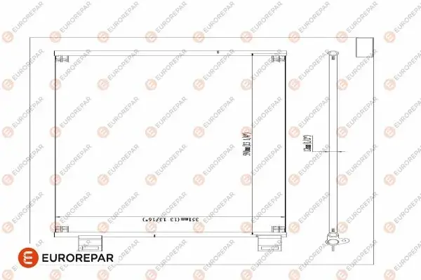 Конденсер кондиціонера Eurorepar 1618099880 (фото 1)