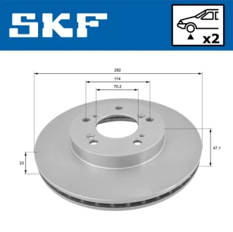 HONDA диск гальмівний передній CRV 97- 282 23 21 SKF VKBD 80429 V2