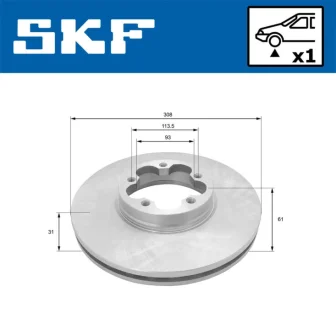 FORD диск гальмівний передн.лакірів.Transit 13- SKF VKBD 81097 V1