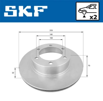 TOYOTA диск гальмівний передн.Land Cruiser 96- SKF VKBD 80403 V2