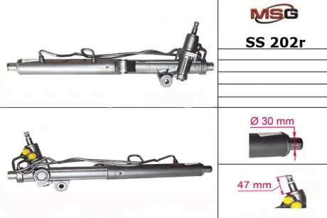 Рульова рейка з ГПК SsangYong Rexton/Kyron 01-11 (відновлена з MANDO) MSG SS202R