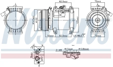 CHEVROLET Компресор кондиціонера SPARK 1.0, 1.2 10- NISSENS 891011 (фото 1)