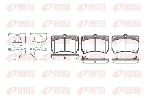 KIA гальмівні колодки передн. Rio -02 MAZDA 323 -94 REMSA 0212.32 (фото 1)