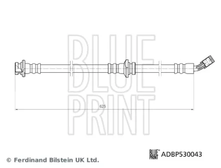 Фото 1 - nissan гальмівний шланг передній правий qashqai ii (j11, j11_) 1.6 dci 13- BLUE PRINT ADBP530043 NISSAN Гальмівний шланг передній правий QASHQAI II (J11, J11_) 1.6 dCi 13- BLUE PRINT ADBP530043 (фото 1)