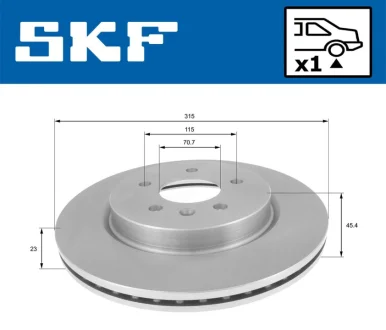 OPEL диск гальмівний Zafira Tourer C 11- SKF VKBD 91157 V1