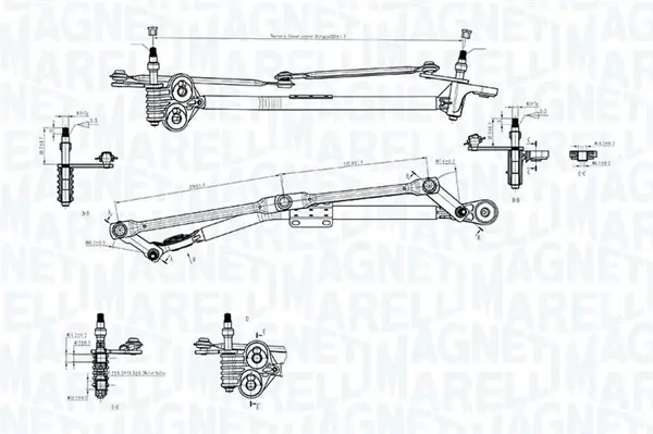 BMW Трапеція склоочисників (без двиг.) X5 (E70), X6 (E71, E72) MAGNETI MARELLI 085570727010 (фото 1)