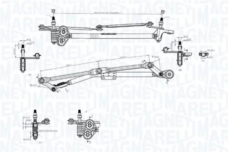 BMW Трапеція склоочисників (без двиг.) X5 (E70), X6 (E71, E72) MAGNETI MARELLI 085570727010
