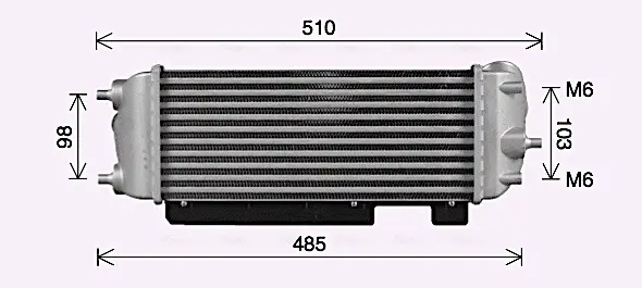 AVA HYUNDAI Інтеркулер ix35 2.0 CRDi 09-, KIA AVA COOLING HY4485 (фото 1)