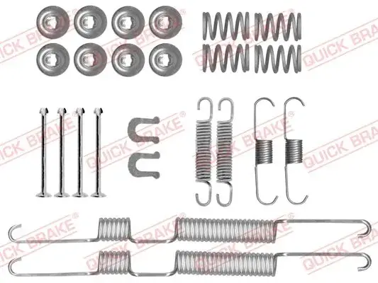 Монтажний набір гальмівної колодки TOYOTA 4 RUNNER I, 4 RUNNER II, 4 RUNNER III, HIACE / COMMUTER V, HIACE III, HIACE IV, HILUX V, HILUX VI, HILUX VIII, LAND CRUISER 1.5-4.7 08.84- QUICK BRAKE 105-0074 (фото 1)