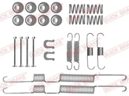 Монтажний набір гальмівної колодки TOYOTA 4 RUNNER I, 4 RUNNER II, 4 RUNNER III, HIACE / COMMUTER V, HIACE III, HIACE IV, HILUX V, HILUX VI, HILUX VIII, LAND CRUISER 1.5-4.7 08.84- QUICK BRAKE 105-0074