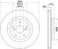 PRO HIGH CARBON TOYOTA гальмівний диск передн. Camry 17-, Rav 4 V 18- HELLA 8DD 355 135-241 (фото 1)