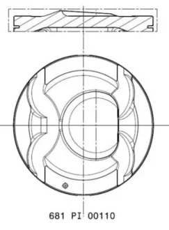 Поршень 77 (1,2) HYUNDAI ACCENT IV, ELANTRA V, I30, I40 I, I40 I CW, IX35, TUCSON, VELOSTER KIA CARENS IV, CEE\'D, PRO CEE\'D, SOUL I, SOUL II, SPORTAGE III, SPORTAGE IV 1.6/1.6LPG 06.10- MAHLE / KNECHT 681 PI 00110 000