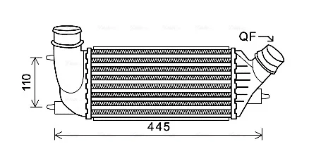 AVA CITROEN Інтеркулер C8, Jumpy, Fiat Scudo, Peugeot 2.0HDI 06- AVA COOLING CNA4270