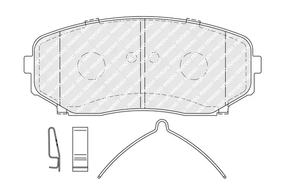 Комплект гальмівних колодок передн, MAZDA CX-7, CX-9 MITSUBISHI ECLIPSE CROSS, GRANDIS, L200 / TRITON, OUTLANDER III, PAJERO PININ I 1.5-3.7 10.99- FERODO FDB5285 (фото 1)