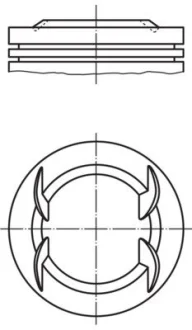 Поршень з кільцями OPEL/CHEVROLET 79,50 mm 1,6 16V Z16XER/A16XER (Mahle) MAHLE / KNECHT 011 PI 00111 002 (фото 1)