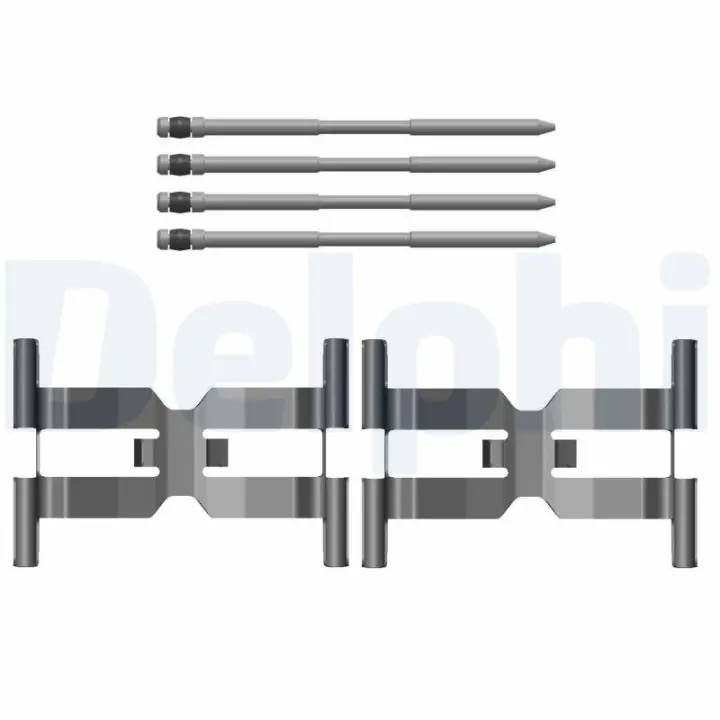 Монтажний набір гальмівних колодок передн LAND ROVER DEFENDER, DISCOVERY V, RANGE ROVER IV, RANGE ROVER SPORT II 2.0-5.0 08.12- Delphi LX0796 (фото 1)