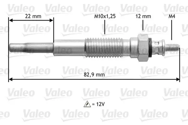 VALEO MAZDA свічка розжарювання 626 2,0 KIA 2,0/2,7 SUZUKI 2,0TD Valeo 345148 (фото 1)