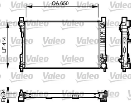 VALEO DB Радіатор охолодження W203 1.8/5.5 00- Valeo 732743