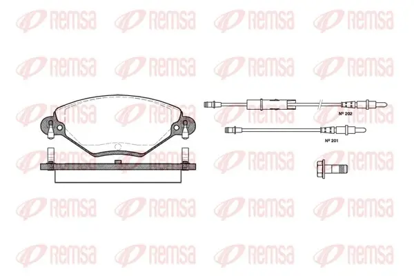 CITROEN гальмівні колодки дискові C5 2,0-2,0HDI 01- REMSA 0828.04 (фото 1)