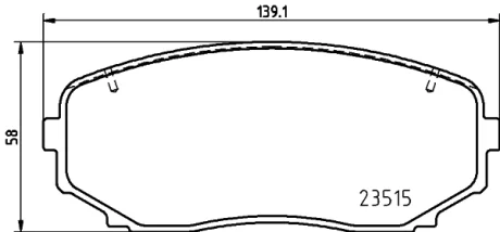 MITSUBISHI колодки гальм. передн. PAJERO SPORT III 15- HELLA 8DB 355 037-911