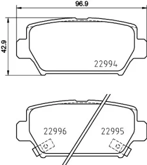 MITSUBISHI гальмівні колодки ECLIPSE CROSS 17- HELLA 8DB 355 039-401