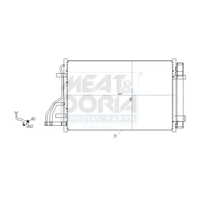 MEATDORIA HYUNDAI Радіатор кондиціонера (конденсатор) Elantra, i30, Kia Ceed 06- MEAT&DORIA 991156 (фото 1)