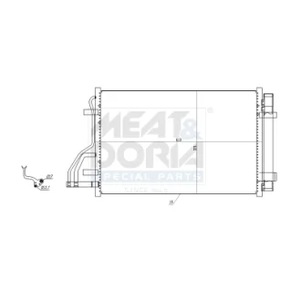 MEATDORIA HYUNDAI Радіатор кондиціонера (конденсатор) Elantra, i30, Kia Ceed 06- MEAT&DORIA 991156