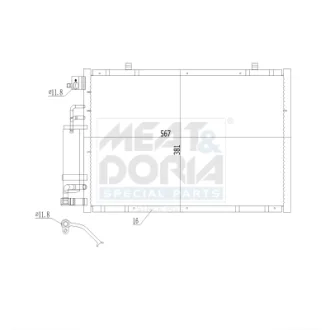 MEATDORIA FORD Радіатор кондиціонера (конденсатор) з осушувачем Fiesta VI 08- MEAT&DORIA 991293
