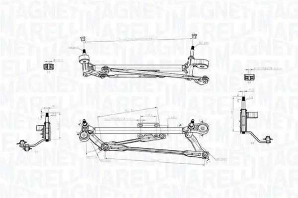 OPEL Трапеція склоочисника (без двиг.) CORSA D 06- MAGNETI MARELLI 085570702010 (фото 1)