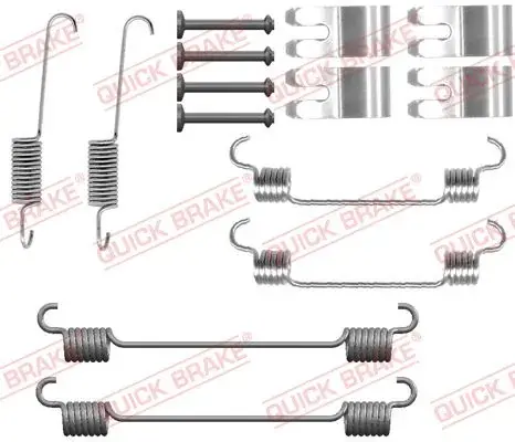 Монтажний набір гальмівної колодки NISSAN MICRA V RENAULT CAPTUR I 0.9-1.6 06.13- QUICK BRAKE 105-0076 (фото 1)