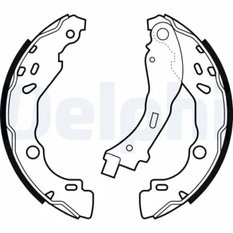 Колодки гальмівні барабанні (комплект 4 шт) Delphi LS2066
