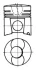 Поршень (діаметр 125мм, STD) CASE IH 170CK, 220B DEUTZ FAHR M 1620 H, SFH 3008, SFH 3008 A, SFH 4010, SFH 4010 A O & K RH30, RH30C, RH35, RH40 IVECO 190-25 AH, 190-32 AHW, 260-25 AH KOLBENSCHMIDT 93224600 (фото 1)