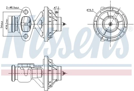 Клапан EGR VW CADDY (2004) 2.0 SDI NISSENS 98390