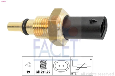 Датчик температури оливи FACET 7.3400