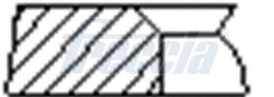 Кільця поршневі, комплект AUDI +50 o̸81,5 1 cyl. FRECCIA FR10-507550