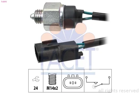 Датчик заднего хода Hyundai SantaFe (01-) (7.6315) Facet FACET 76315