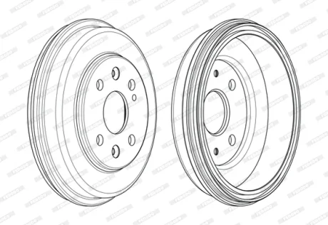 Гальмівний барабан задн MAZDA 2 1.3-1.6D 07.07- FERODO FDR329823