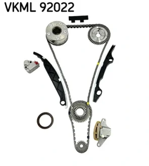 Комплект ГРМ (ланцюг + елементи) NISSAN PRIMERA, TEANA I, X-TRAIL I, X-TRAIL II 2.0/2.5 07.01- SKF VKML 92022