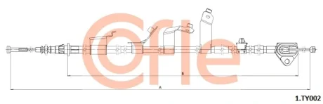 Трос ручного гальма Toyota Prius 08-> лівий L COFLE 92.1.TY002
